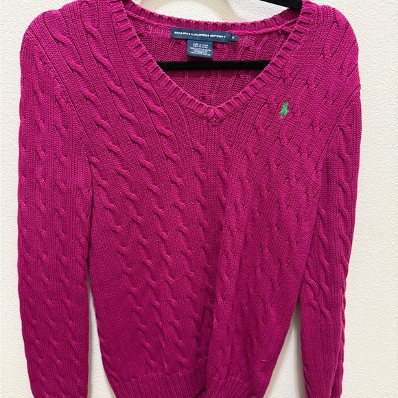 Ralph Lauren Sweaters - Ralph Lauren Fuchsia V-Neck Sweater